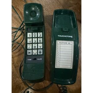 Vintage GTC 8000 Touch-Tone Telephone Vintage Tone/Pulse Desk Wall Green Retro